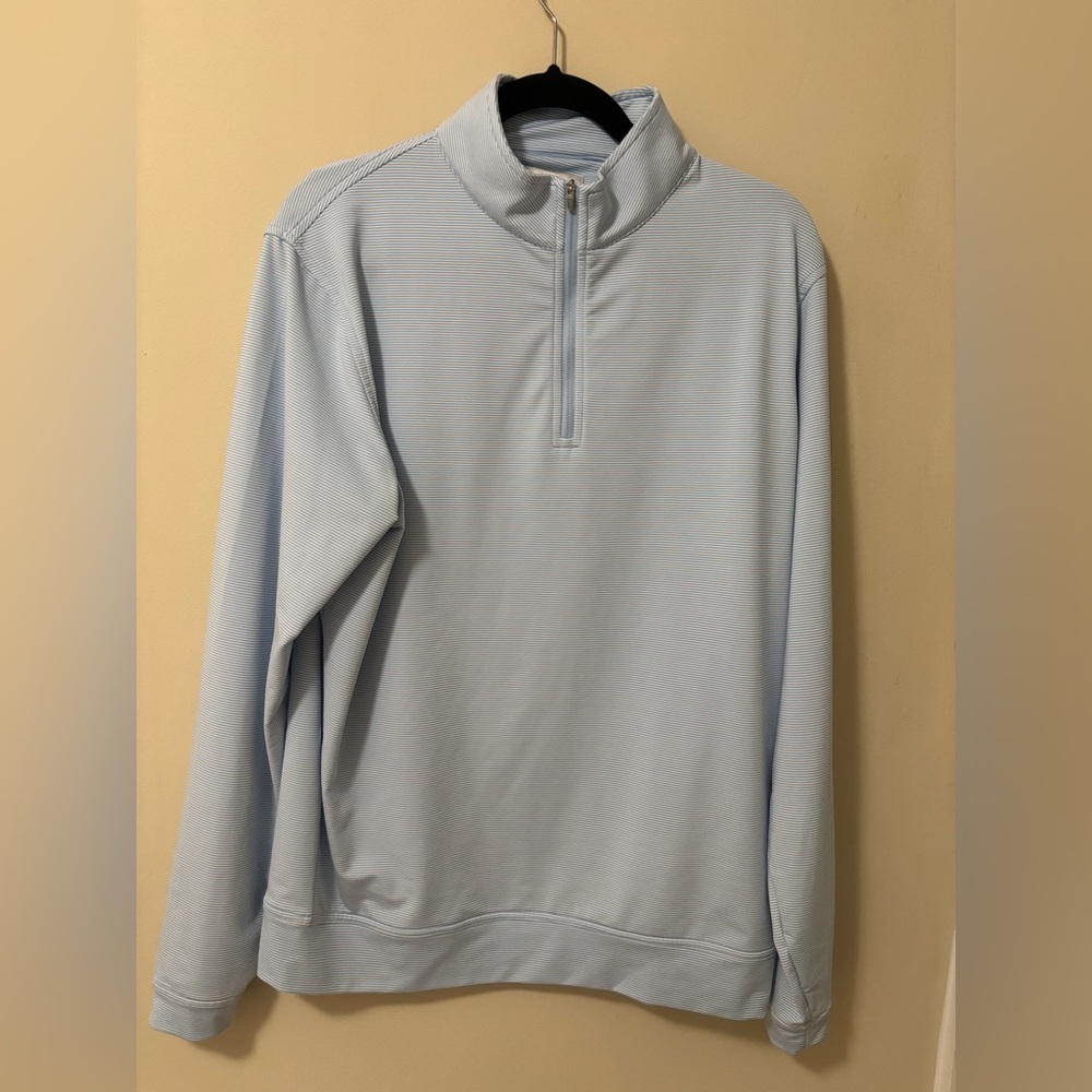 Peter Millar Sky Blue Striped Pullover